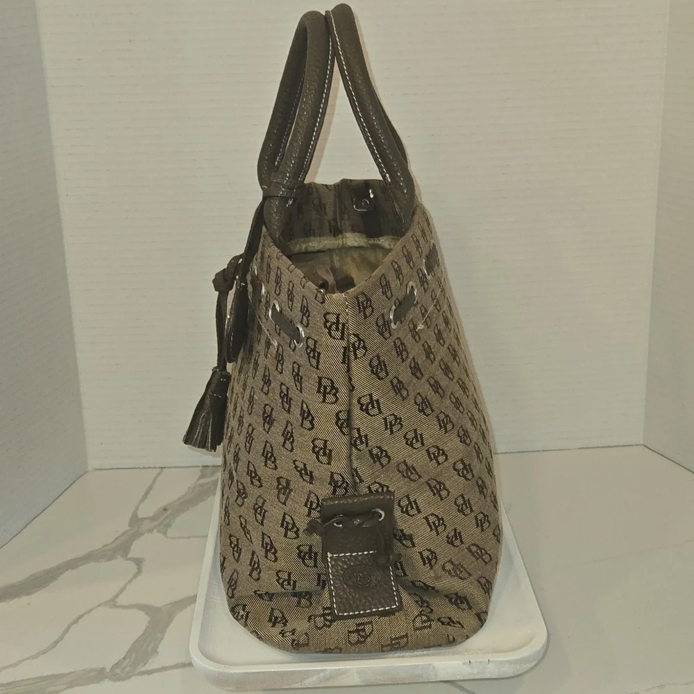Vintage Y2K Dooney & Burker Brown Monogram Satchel Bag
